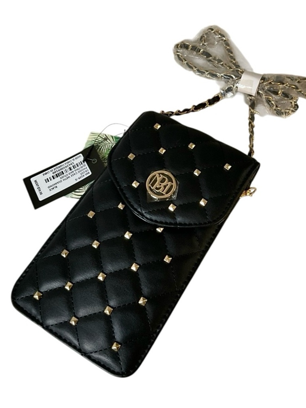 NWT Badgley Mischka Diamond Quilted Phone Case Crossbody Bag - Picture 3 of 9